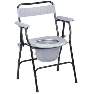 Commode W/Back and Arm Wrist Black 899