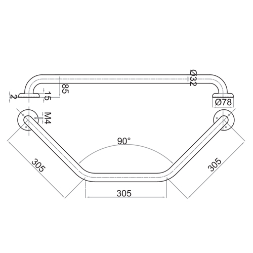 سبيس مقبض حمام أبيض FS-117 سبيس مقبض حمام أبيض FS-117