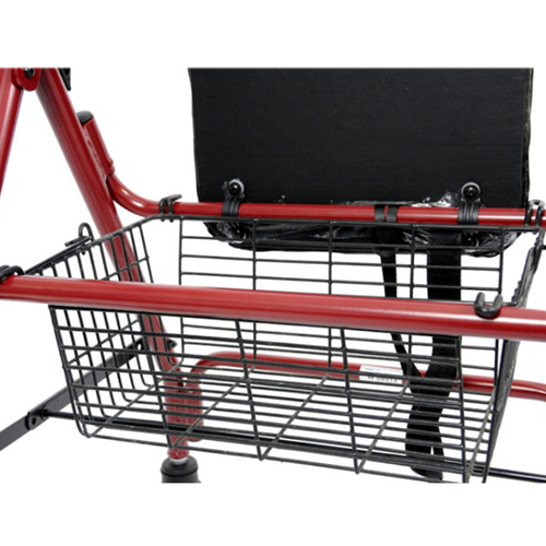 Walker With Wheels Seat Basket