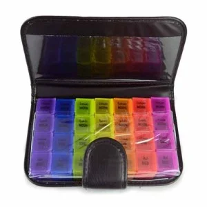 سباكير علب لتنظيم الادوية 7 الوان اسبوعية في حقيبة سوداء 026 سباكير علب لتنظيم الادوية 7 الوان اسبوعية في حقيبة سوداء 026