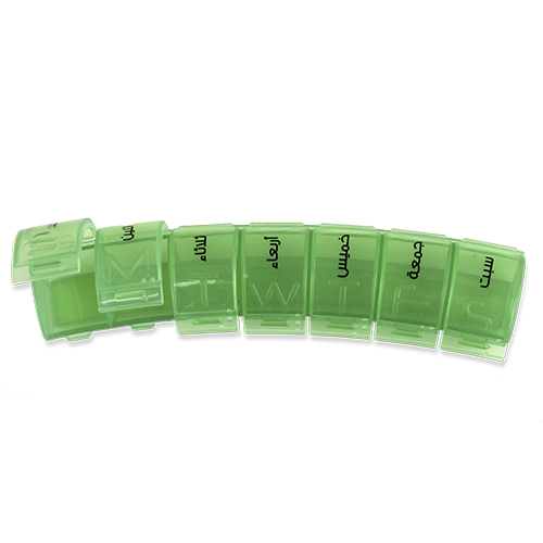 SPACARE Weekly Pill Organizer Green 022