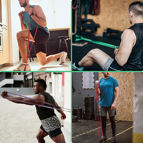 SPACARE Rubber Exercise Loop Set of 6