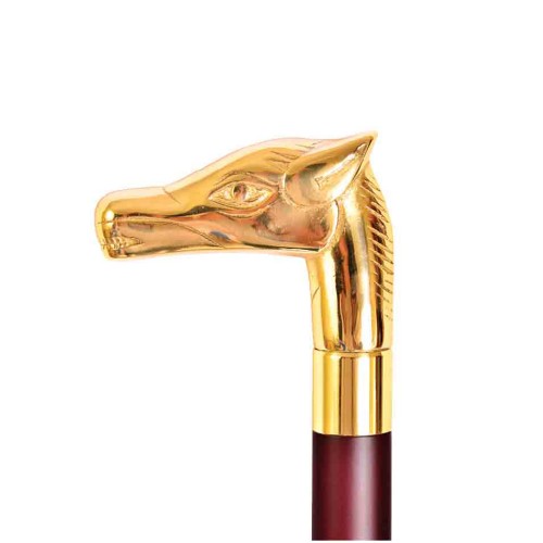 Luxury wooden cane with a gilded brass handle 621 Luxury wooden cane with a gilded brass handle 621