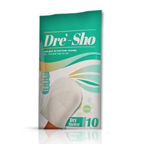 دري شو قفاز قماش مبلل لتنظيف الجسم