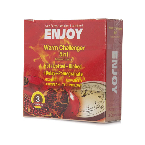 انجوي كوندوم واقي ذكري سخونة التحدي 5 في 1 3