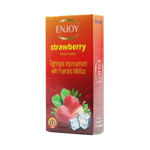 انجوي كوندوم واقي ذكري فراولة