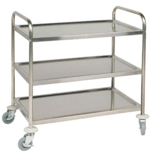 Trolley Stainless 3 Shelves Flat Trolley Stainless 3 Shelves Flat