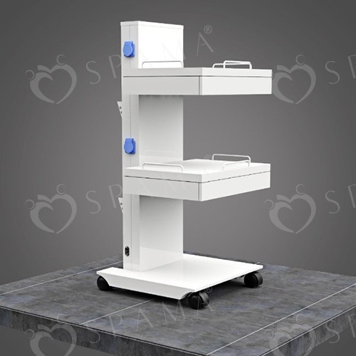 Medication and Devices Cart W/2 Outlets