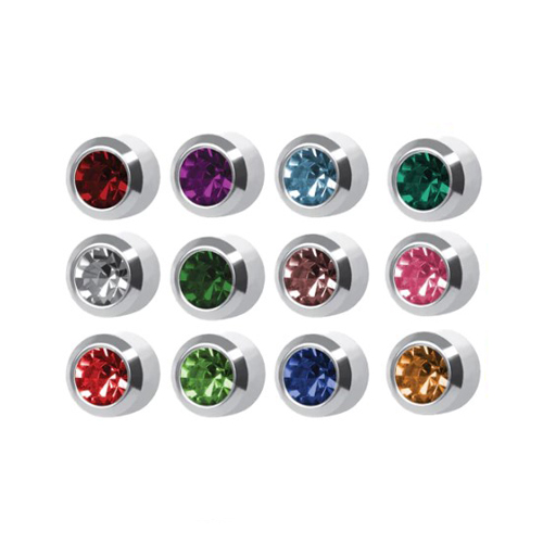 STUDEX Silver Earing Multiple color Crystal 12 Pairs R213W STUDEX Silver Earing Multiple color Crystal 12 Pairs R213W