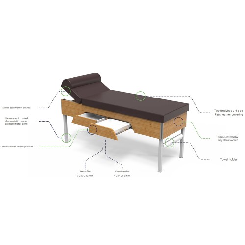 Examination Table Bed With Drawers MM-02